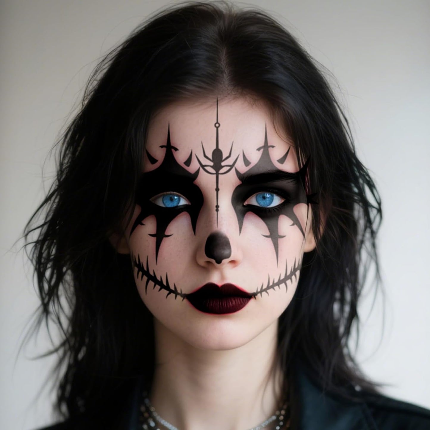 Halloween Face Tattoo Stickers, Spooky Temporary Tattoo Decals, Face Tattoos,Halloween Makeup Sticker Tattoos,Halloween Face Tattoo Sticker Art for Women Adults Kids 8Pcs