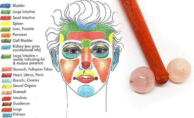 Rose-Quartz Cold Stone Stick Face Lifting Trigger-Finger Roller Rolling Ice Massage Ball Handheld Manual Thailand 5.5 Inches