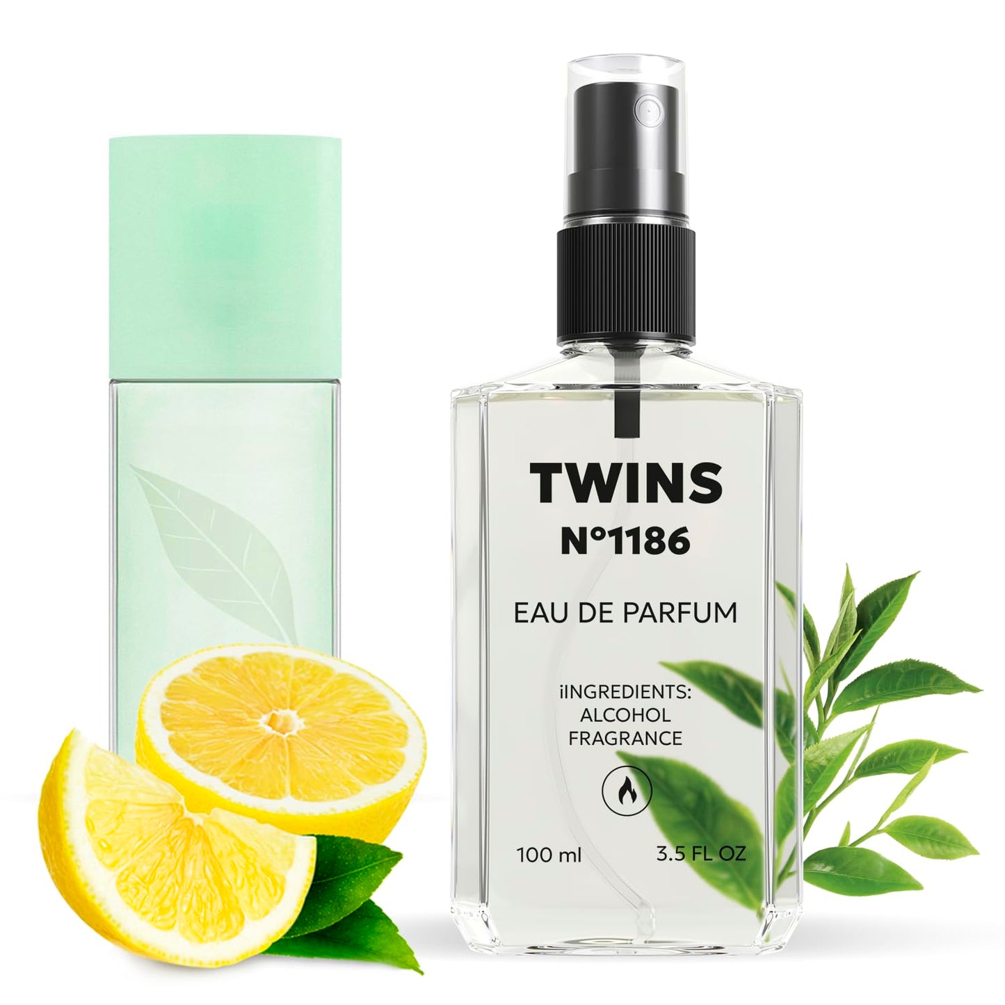 TWINS Impression of Green Tea | Perfume for Women Eau de Parfum | No.1186 | 3.4 Fl Oz / 100 ml