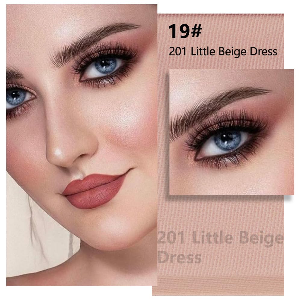 Matte Singe Eye Shadow Palette Makeup, Matte Nude Pink Monochrome Eyeshadow For Old Women, Mini Singe Pressed Pigmented Waterproof Sombras Para Ojos, Vegan, Talc, Paraben & Cruelty Free, 19