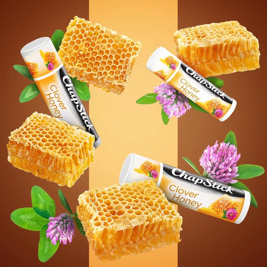 ChapStick Lip Moisturizer, Clover Honey, 12-Pack Limited Edition Bulk Lip Balm, Sweet & Aromatic, 0.15 Oz Ea