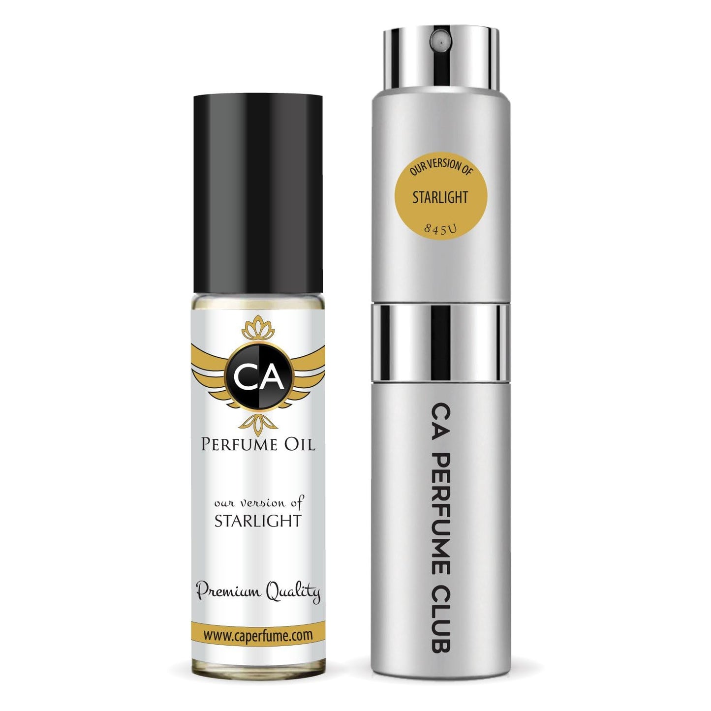 CA Perfume Duo Impression of Starlight For Women And Men Perfume Layering Set Long Lasting Travel Size EDP + Body Oil Roll-On Bottle 0.27 Fl Oz+0.33 Fl Oz