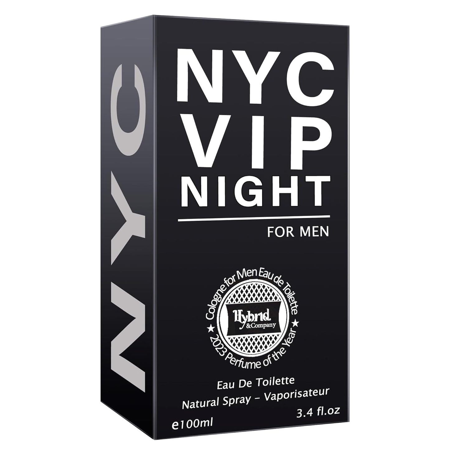 Hybrid & Company NYC Vip Night For Men Eau De Toilette Natural Spray Masculine Scent,3.4 Fl Oz