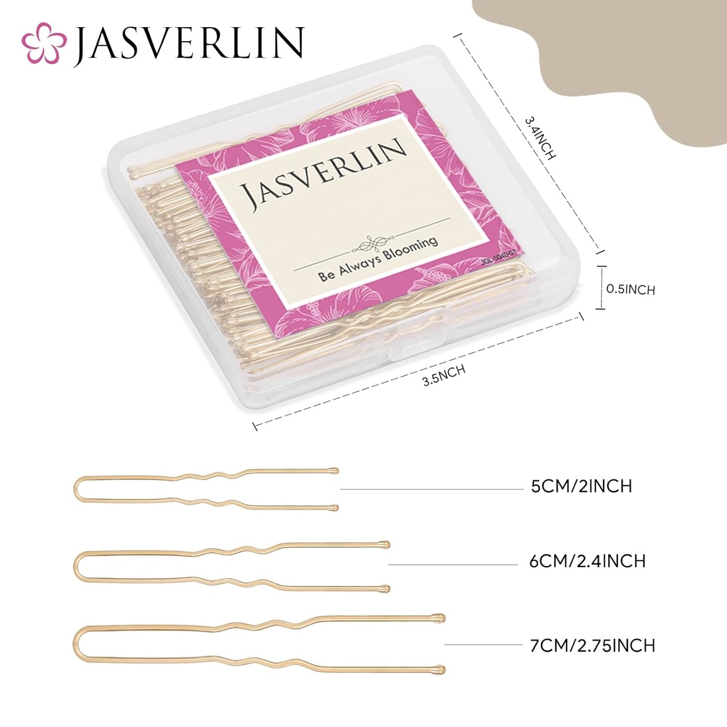 Blonde U Shaped Hair Pin for Buns, Gold Large Mini U Bobby Pins for Women Girls Updo Wedding Hairstyles Accessories Size Assortment 150pcs