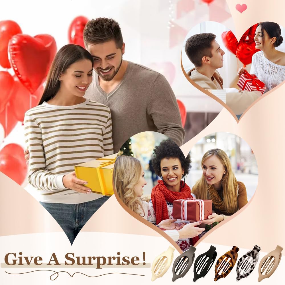 Flat Hair Clips for Women - 2026 New Flat Claw Clips for Women Duckbill Hair Clips for Thick or Thin Hair, No-Slip Grip Hair Styling Accessories for Daily Use Women & Girls (6 Pcs)