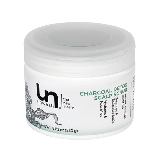 Unwash Charcoal Detox Scalp Scrub - Detoxify, Exfoliate, & Rebalance Hair & Scalp, Removes Build-Up, For Dry, Itchy Scalps Paraben Free, 8.82 oz