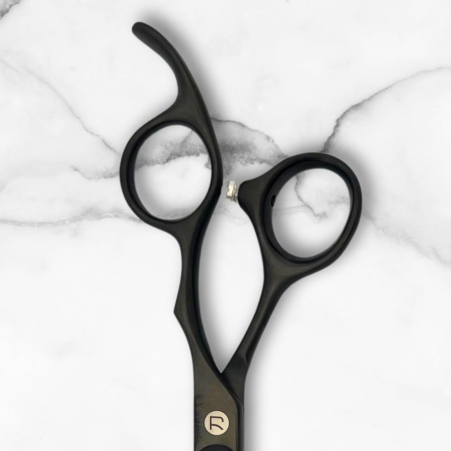 Scissors for Haircutting Professionals - Matte Black Finish - Long Lasting, Sharp Edge for Easy Hair Cuts - 440C Stainless Steel (5.5 Inches)