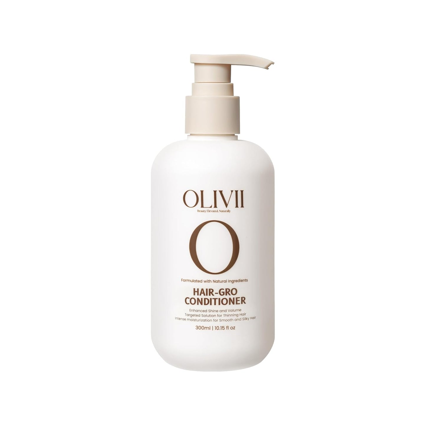 Olivii Hair-Gro Conditioner for Thicker Fuller Hair - Hair Growth with Turmeric, Red Clover, Biotin & Caffeine - Reduces Hair Loss, Soothes Scalp - For All Hair Types