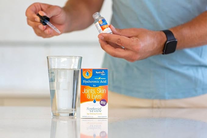 Hyalogic Synthovial Seven Hyaluronic Acid Liquid - HA Support - Vegan - 1 oz