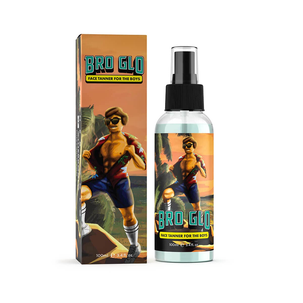 Bro Glo Self Tanner for The Boys - King Bundle - Easy Sunless Tan For Your Face & Body With Mitt & Back Applicator - Oil Free Water Based for Faster Skin Drying - Natural Sun Kissed Bronze Color Perfect for Men - Gift Set (The King Bundle)