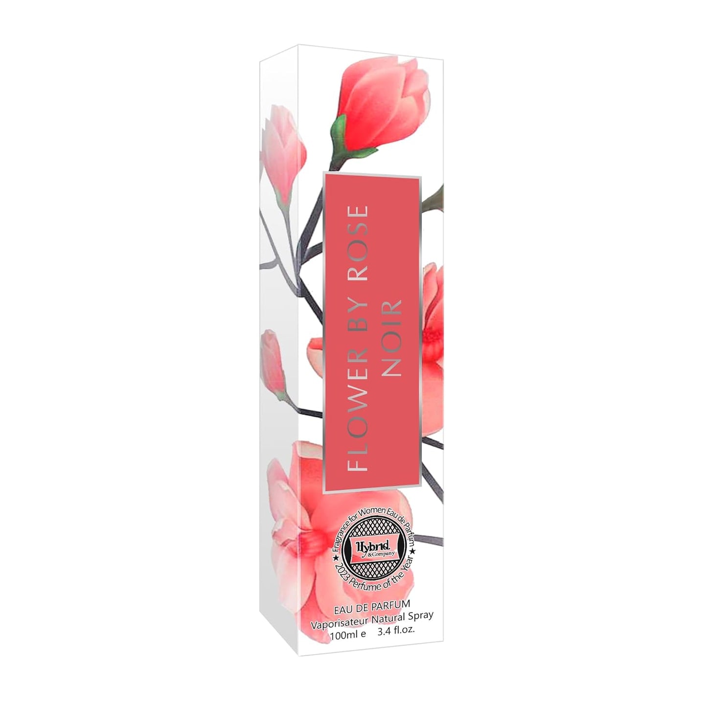 Hybrid & Company Flower By Rose Pink For Women Eau De Parfume Pour Femme Natural Spray 3.4fl.on