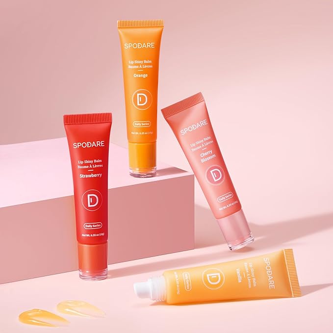 Lip Butter Balm Orange, Lip Staff enriched with Citrus Aurantium Dulcis Fruit Extract& Hyaluronic Acid Complex, Softening, Gloss Finish - Light weight for daily lip product