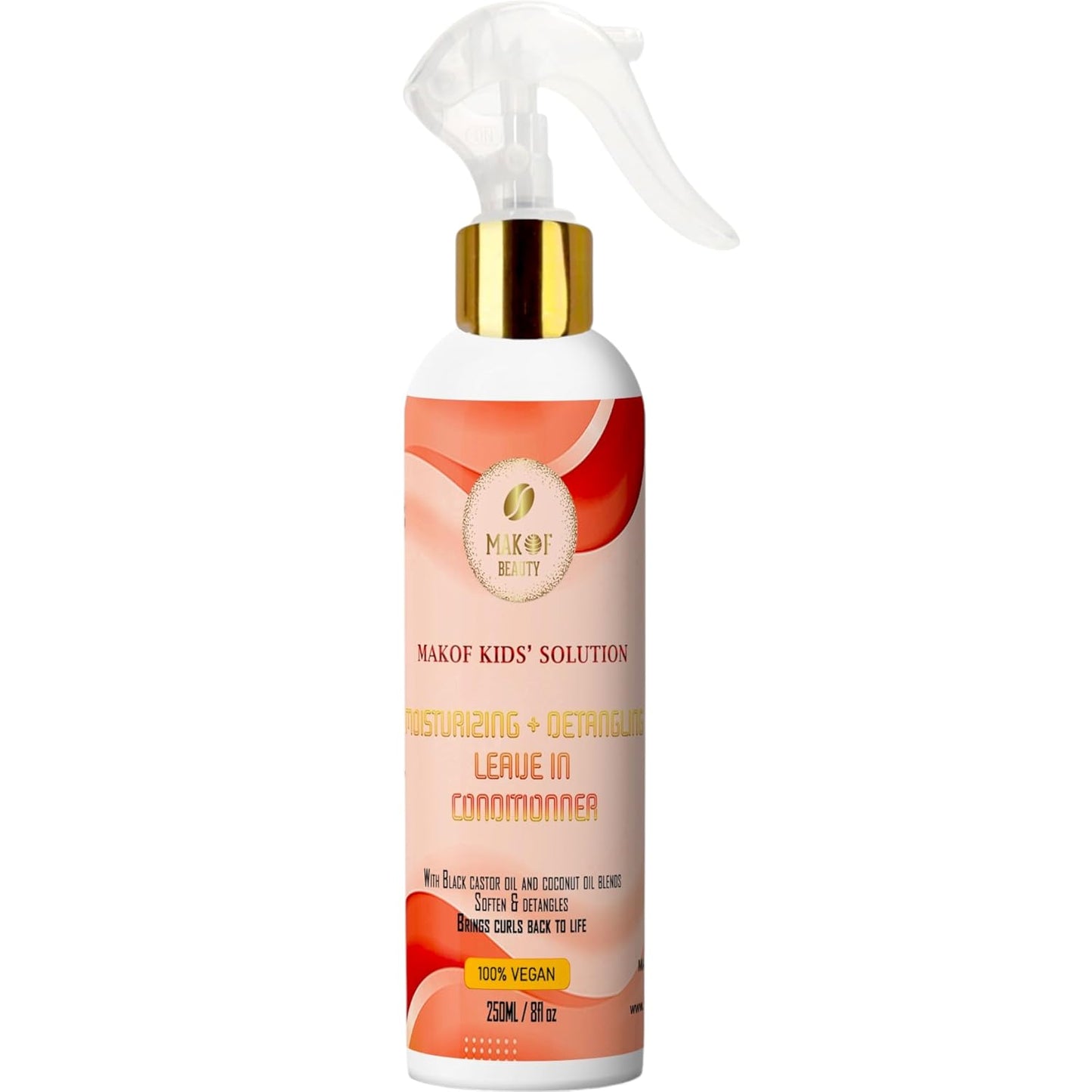 Kids Leave in Conditioner, Softens, Detangles Tough and Tangles Knots. Nourishing and Natural Formula with Mango butter, Keratin, Jojoba oil, Hemp seed oil, Vitamin B5. Paraben-Free, (8 Fl Oz).