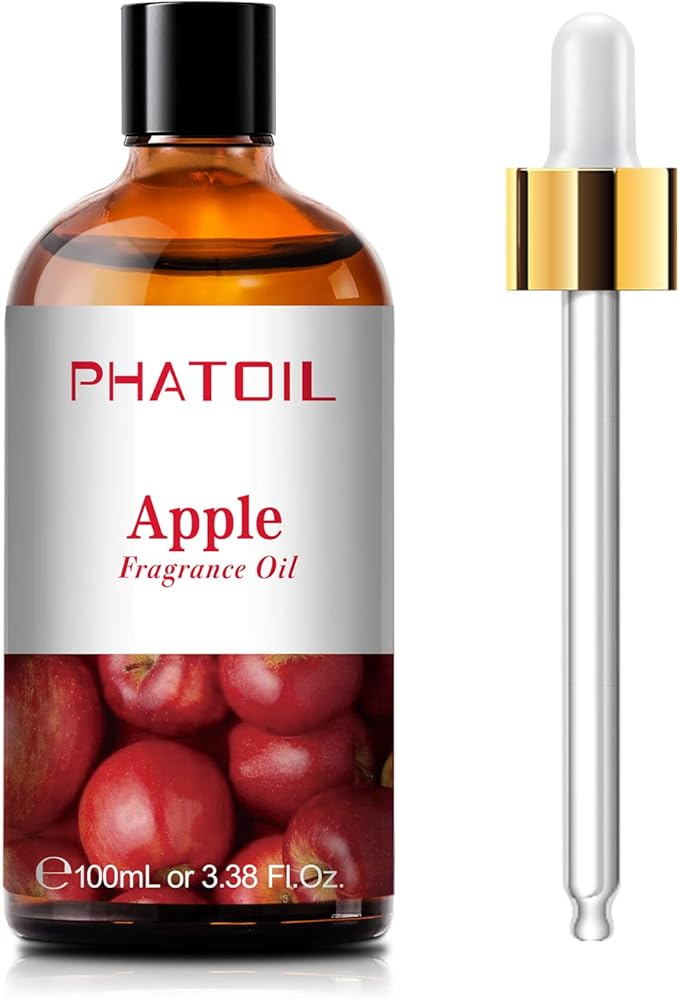 3.38FL.OZ Apple Fragrance Oils for Aromatherapy, Essential Oils for Diffusers for Home, Perfect for Diffuser, Yoga, Skin Care, DIY Candle and Soap Making - 100ml