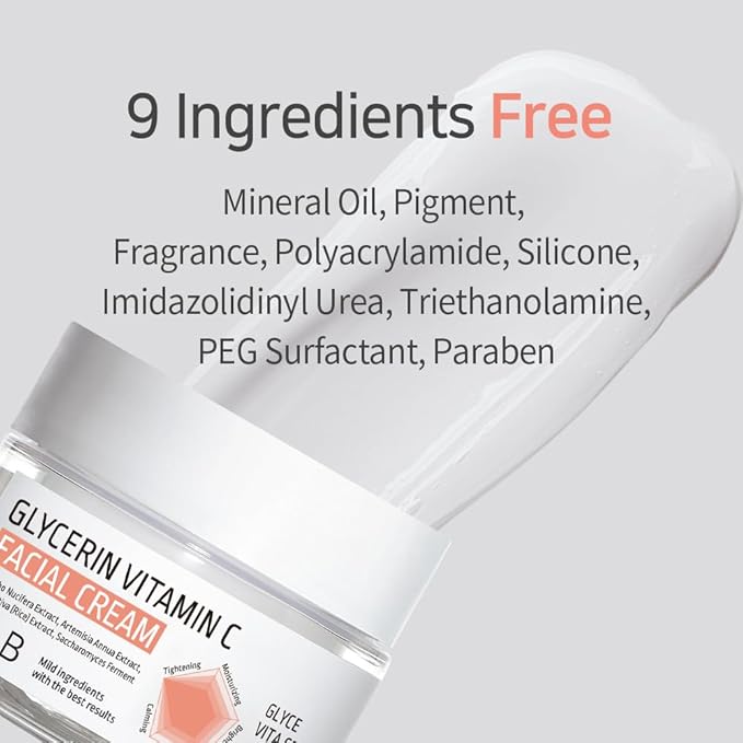 APLB Glycerin Vitamin C Facial Cream | GLYCE VITA CEN™ 35.5% 1.86 FL.OZ/Korean Skincare, Soothing, Moisture retention, Elasticity care, Revitalize for gentle and improve skin texture