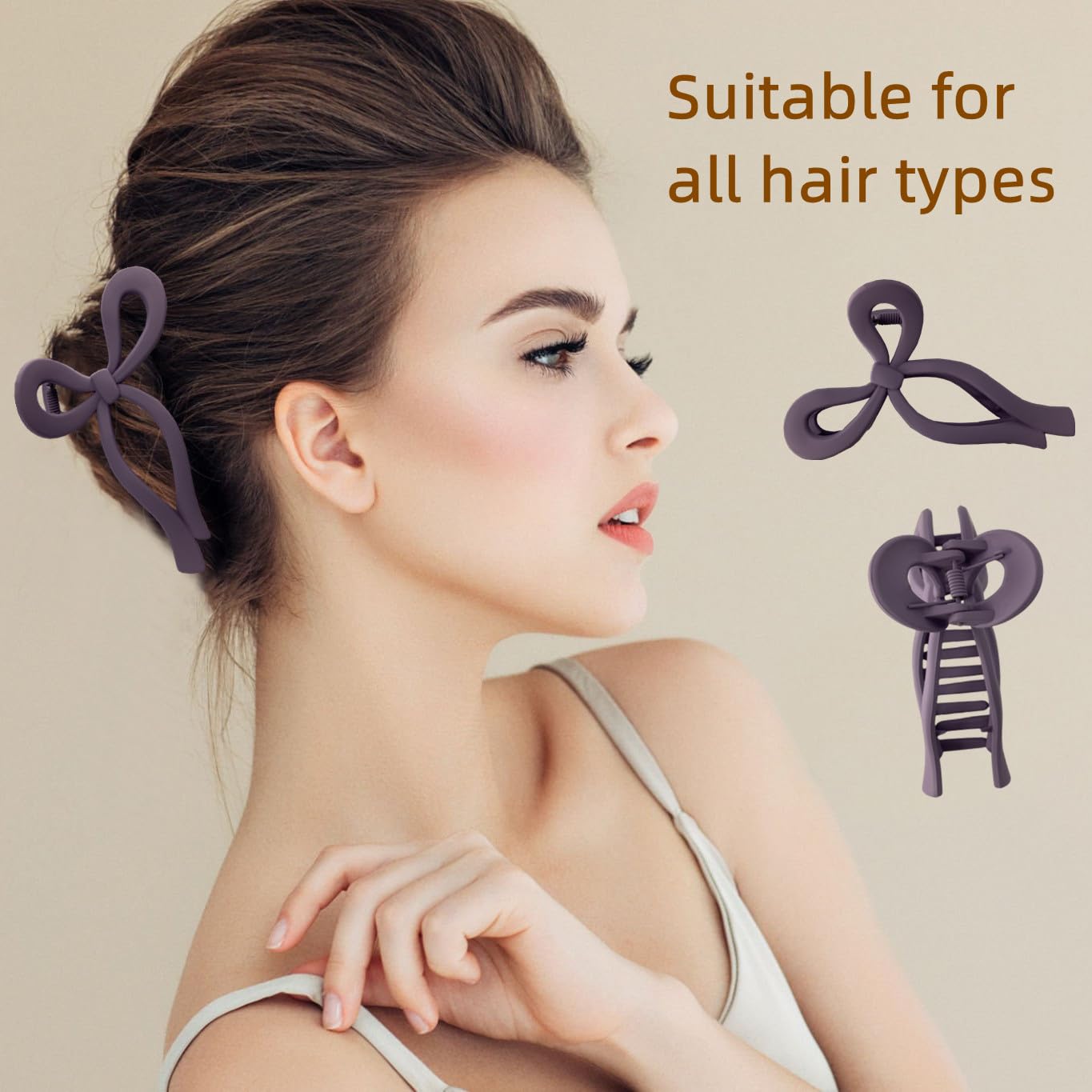 Hair Claw Clips with Rhinestone Hair Jaw Clips Hair Clips for Women and Girls, Strong Hold Tortoise Banana Hair Clips for Thick Hair 4 pcs