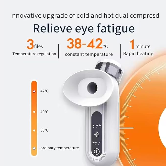 Portable Eye Steam Sprayer, Heated Mist for Dry Eye Relief, Moisturizing Eye Treatment, Mini Soothing Steamer for Eye Care