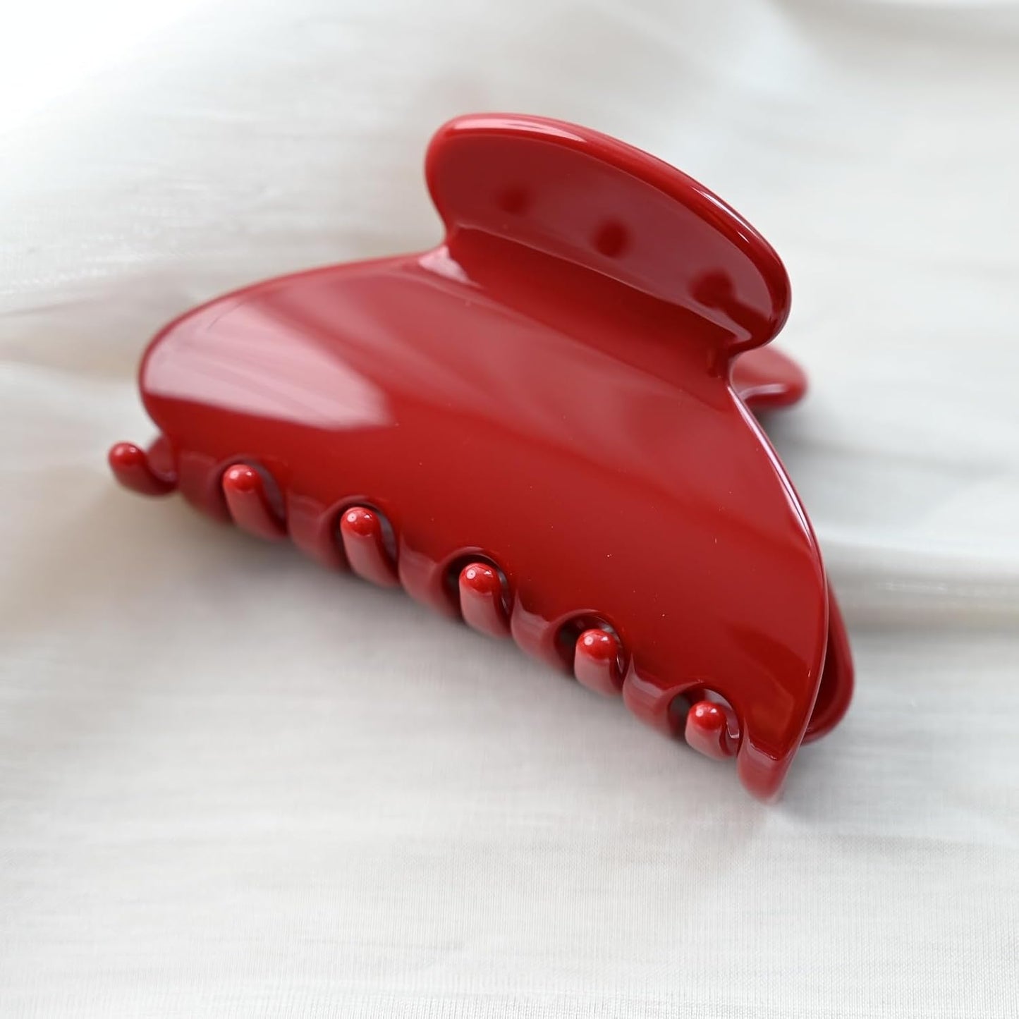 Handmade Celluloid Acetate French Design Barrettes Tortoise Shell Claws Hair Claw Luxury Fashion Accessories Hair Clip for Women (burgundyred)