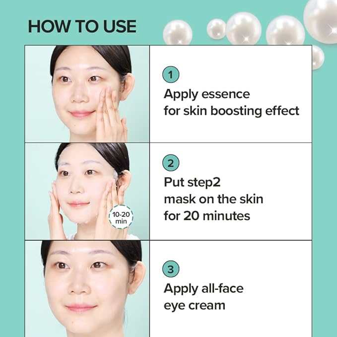 JM Solution Marine Luminous Pearl Deep Moisture 3 Step Skin Care Face Mask - Korean Skincare Facial Mask - boosting Brightening Moisturizing-10 Sheets for Dry Skin