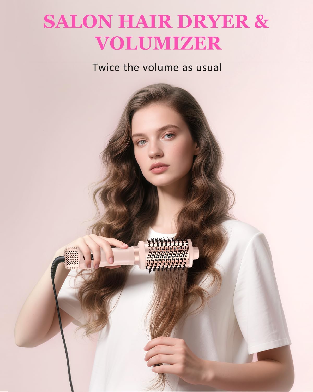 Hight Speed One-Step Volumizer Hair Dryer, 4-in-1 Hair Dryer Brush Blow Dryer & Styler Volumizer – Hot Air Straightener Brush for Frizz Control, Salon Blowout, Fast Drying with Ionic Technology