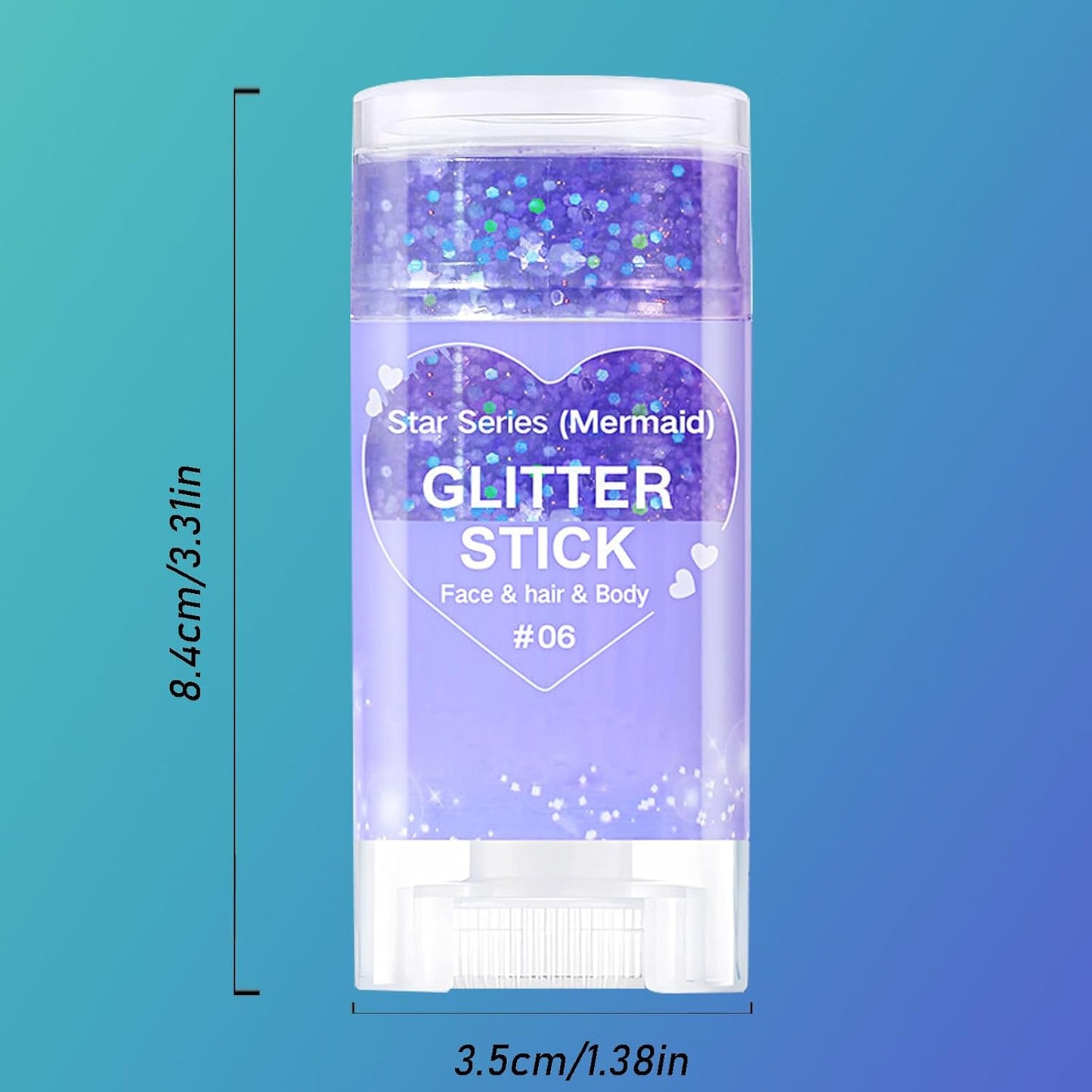 Purple Hair Glitter Stick,Rave Body Face Glitter Makeup,Mermaid Costume Waterproof Singer Concert Outfits for Women,Mardi Gras Accessories Chunky Glitter Sequins Body Paint