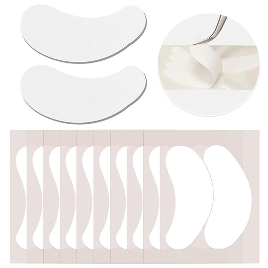 LLBA Biogel Eye Pads for Lash Extensions, Soft Sticky Under Eye Patches for Sensitive Skin, Eyelash Perm Lamination, Lash Extension Remover Supplies (10 Pairs, Style 1)