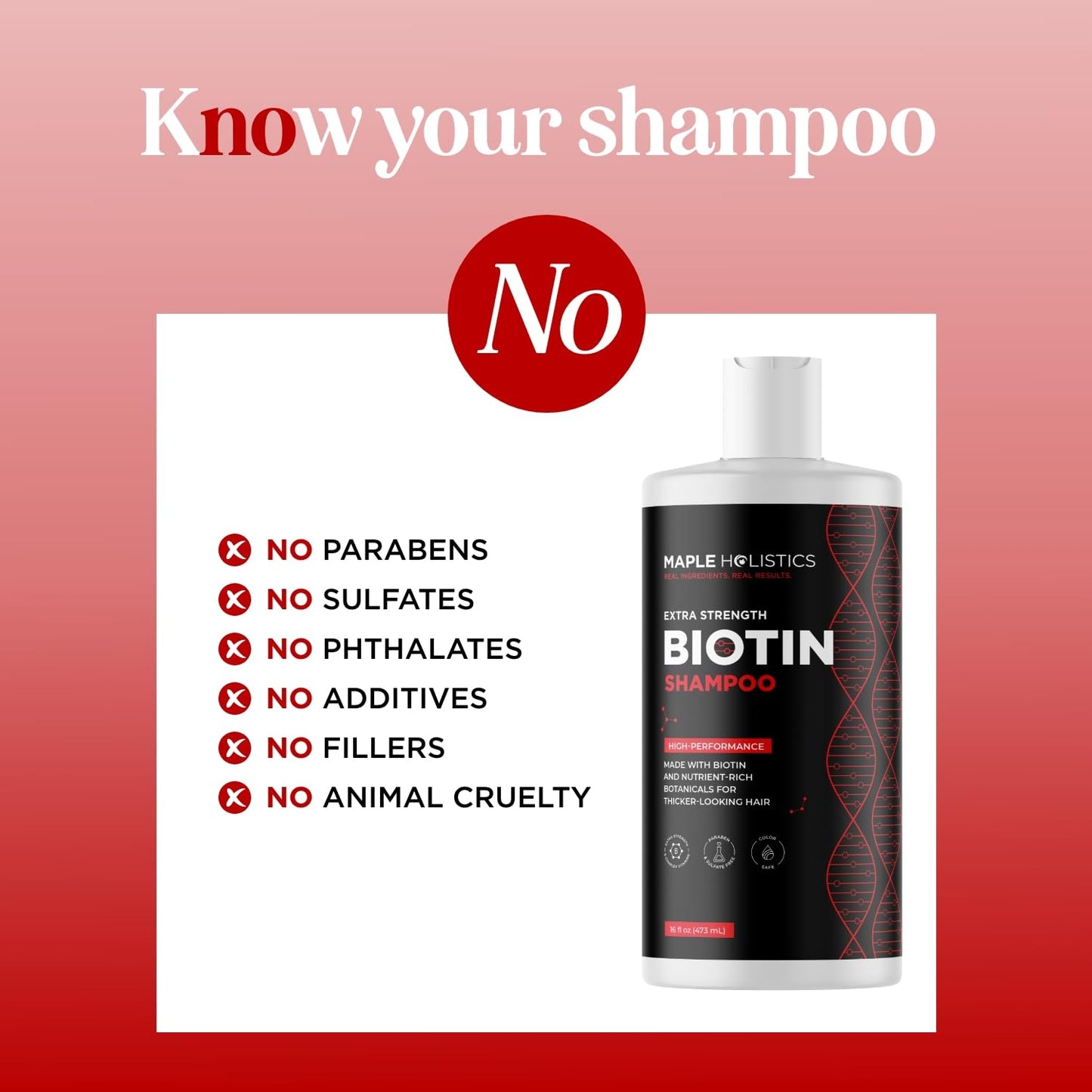 Ultra Biotin Shampoo for Thinning Hair - Extra Strength Volumizing Shampoo for Men and Women with B Vitamins and Rosemary Essential Oil - Sulfate Free Shampoo Biotin Formula for Hair and Scalp Care
