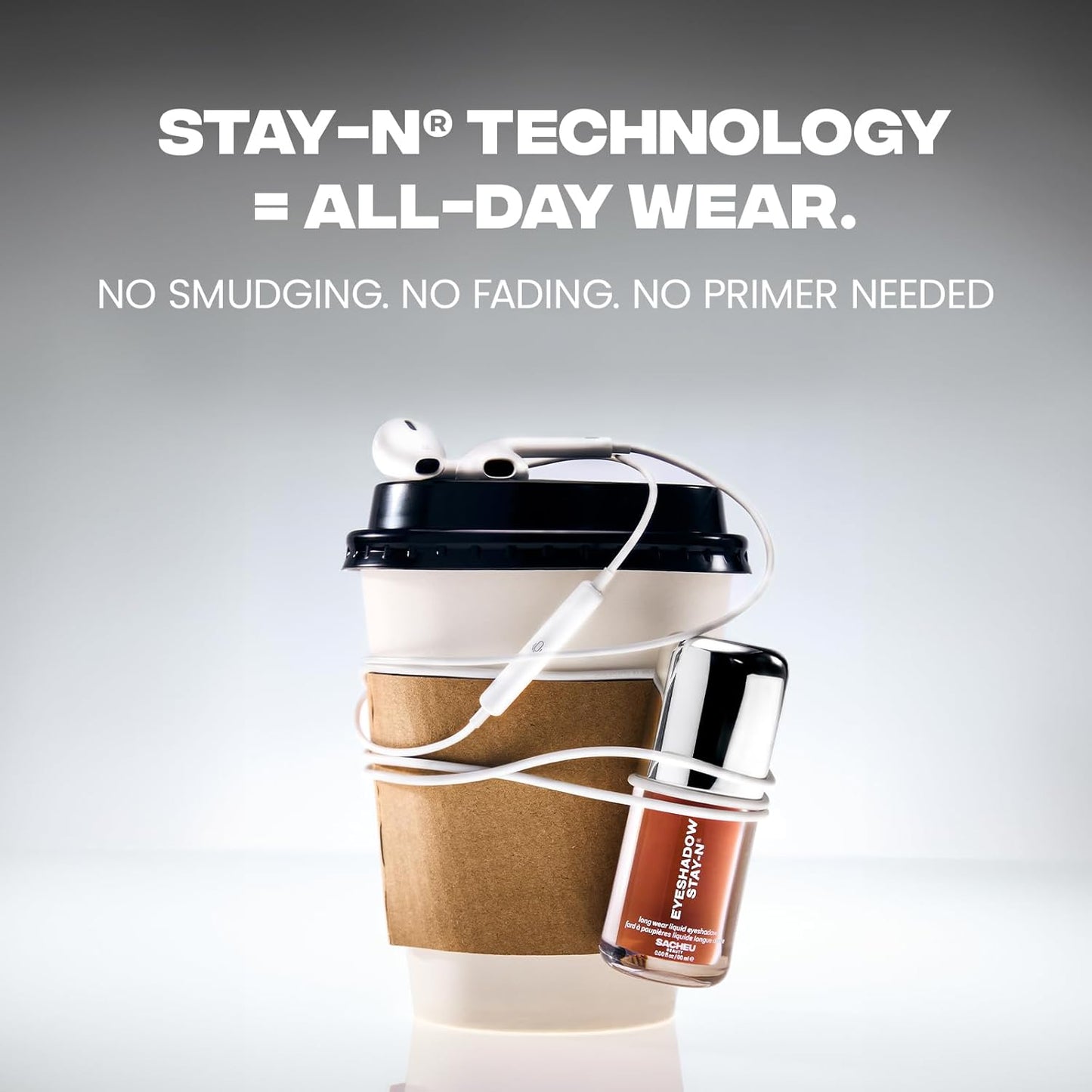 Sacheu Liquid Eyeshadow STAY-N Longwear Eye Makeup — Buildable Highly Pigmented & Blendable Eye Shadow Cream in Matte & Shimmer Finishes, Shu-ggah