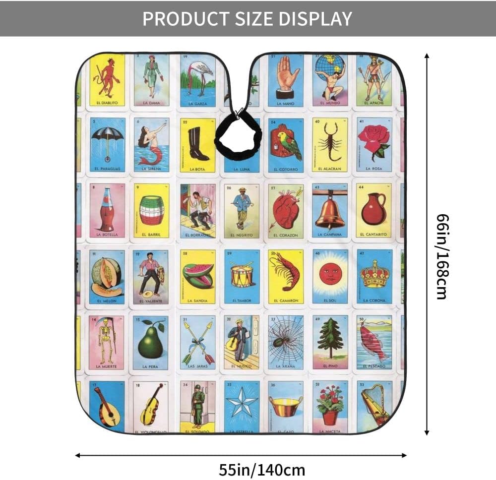 RIMENCH Salon Barber Cape Tarot Card Pattern Haircut Apron for Home Stylists, Cosmetology Supplies, Waterproof Professional Salon Cutting Barber Hairdressing Cape