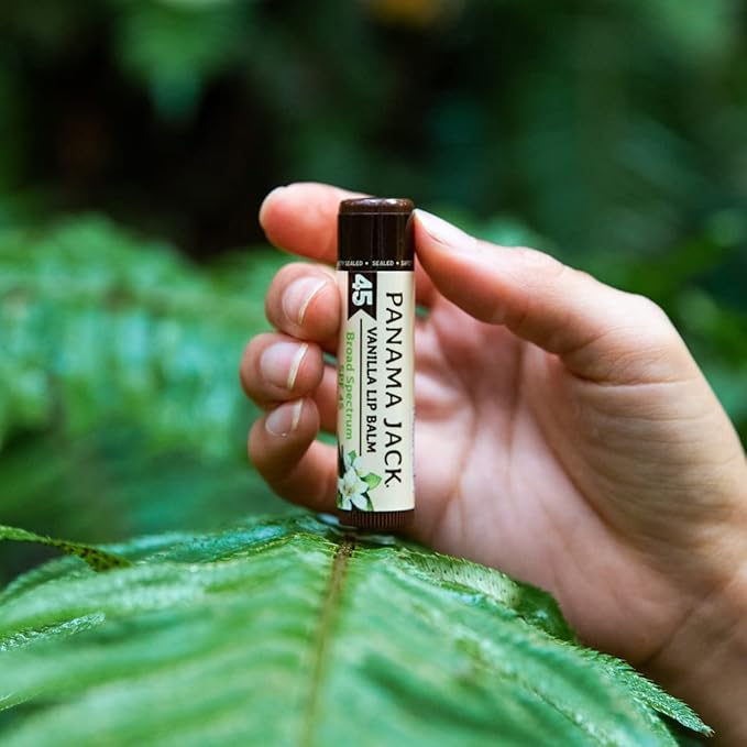 Panama Jack Sunscreen Lip Balm - SPF 45, Flavor Pack, Broad Spectrum UVA-UVB Sunscreen Protection, Prevents & Soothes Dry, Chapped Lips (Dreamsicle/Vanilla)