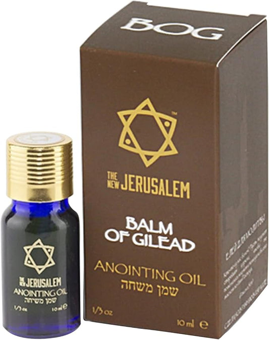 Balm of Gilead Anointing Oil from Israel, Holy Spiritual Oils Bottles from Jerusalem Blessed, Handmade with Natural Ingredients and Blessed for Wedding Ceremony, Religious Use, 0.34 Fl Oz