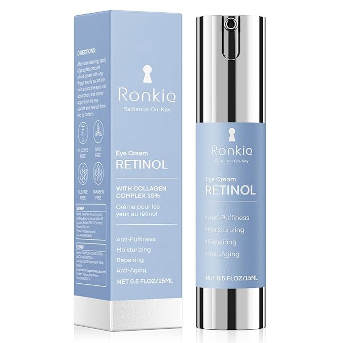 Retinol Eye Cream for Dark Circles: Anti-Wrinkle Under Eye Cream - Night Care Eye Cream Reduces Eye Bags