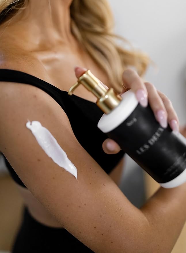 Les Deux Ultra Hydrating Body Lotion for Dry Skin - Moisturizing SKIN MOISTURIZER with Shea Butter, Jojoba Oil, Aloe - All Day Hydration, 10 Fl OZ, No 3 - (Santal, Vetiver, Eucalyptus)