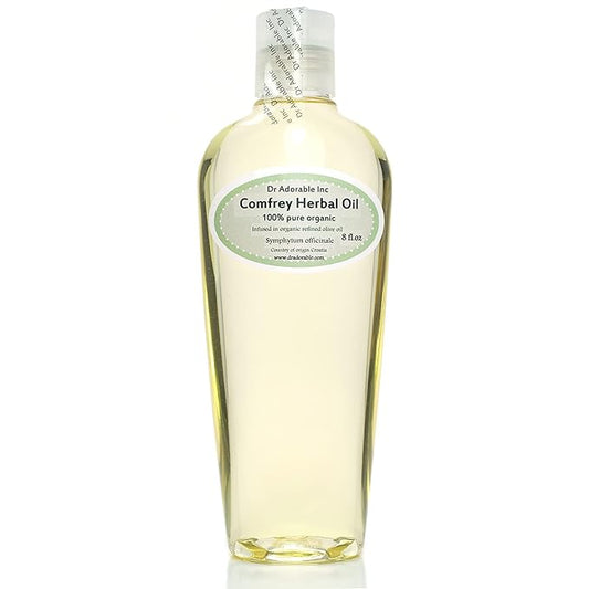 Dr Adorable - 8 oz - Comfrey Herbal Oil - Infused 100% Pure Natural Organic