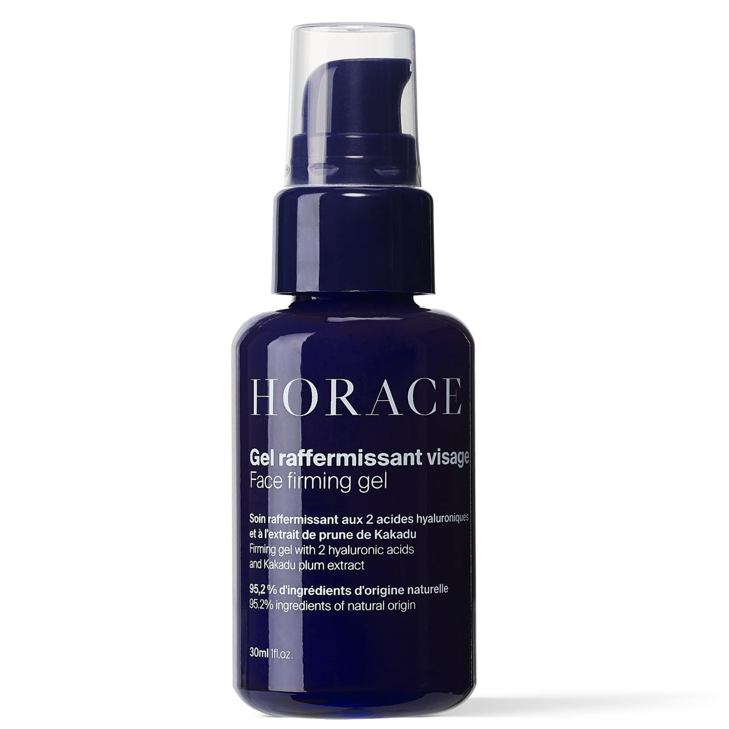 HORACE Face Firming Gel for Men – Lightweight Anti-Aging Gel Reduces Fine Lines & Wrinkles – 95% Organic & Natural Ingredients – No Silicones or Mineral Oils – For All Skin Types – Amber Scent – 30 ml