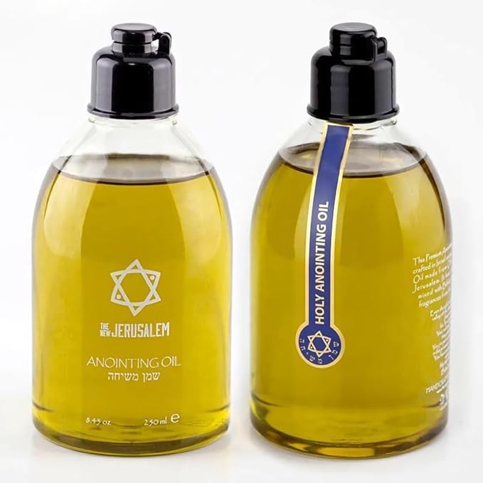 Holy Anointing Oil from Israel, Holy Spiritual Oils Bottles from Jerusalem Blessed, Handmade with Natural Ingredients and Blessed for Wedding Ceremony, Religious Use, 8.45 Fl Oz