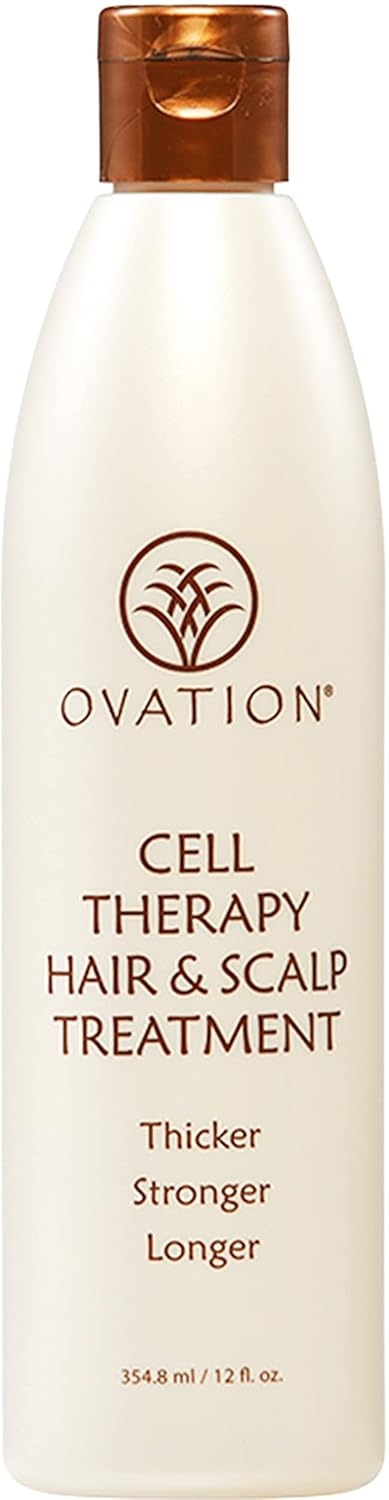 Ovation Hair Cell Therapy Hair Growth & Scalp Treatment for Men & Women - For All Hair Types, Helps Reduce Breakage & Split Ends - No Minoxidil, Sulfates, or Parabens - With Biotin, Vitamin B5, Aloe