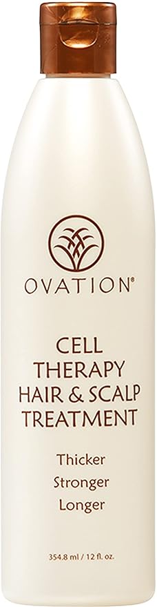 Ovation Hair Cell Therapy Hair Growth & Scalp Treatment for Men & Women - For All Hair Types, Helps Reduce Breakage & Split Ends - No Minoxidil, Sulfates, or Parabens - With Biotin, Vitamin B5, Aloe