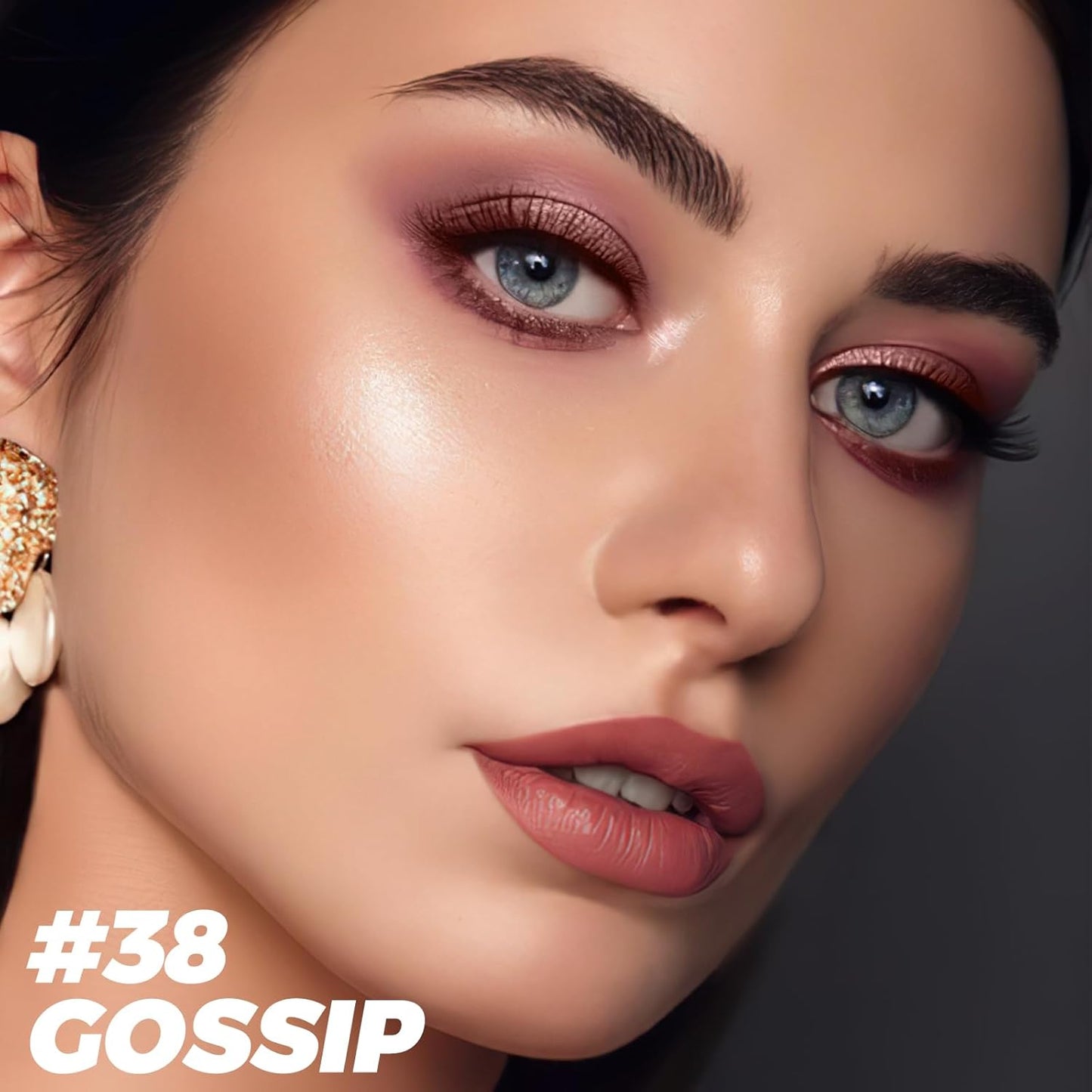 FOCALLURE Shimmer and Matte Cream Eyeshadow Stick,Smooth Brilliant Eye Brightener Pencil for Women,Long Lasting Waterproof Eye Shadow and Liners Makeup,GOSSIP