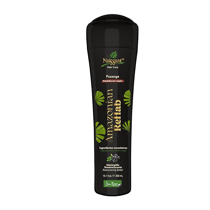 naissant Amazonian Rehab Hair Care Puzanga Butter | Enriched with Muru Muru, Cupuaçu, and Açaí | Nourishing Pre-Shampoo for Lightweight, Soft, and Damaged Hair Repair (10.1 fl oz)