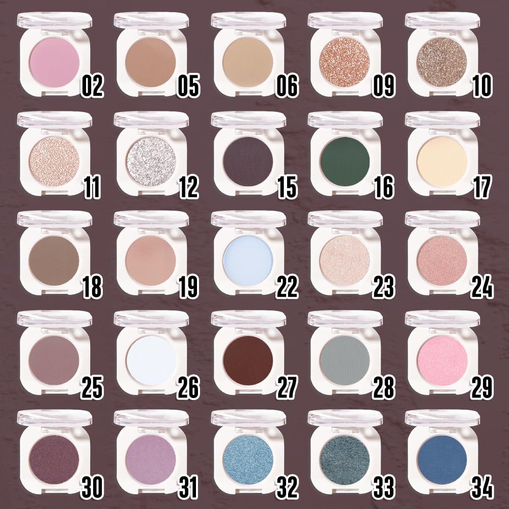 Single Matte Eye Shadow Palette Makeup, Coffee Matte Eyeshadow For Mature Women, Monochrome Eye Shadow Makeup, Pigmented Waterproof Sombras Para Ojos, Vegan, Talc, Paraben & Cruelty Free, 27