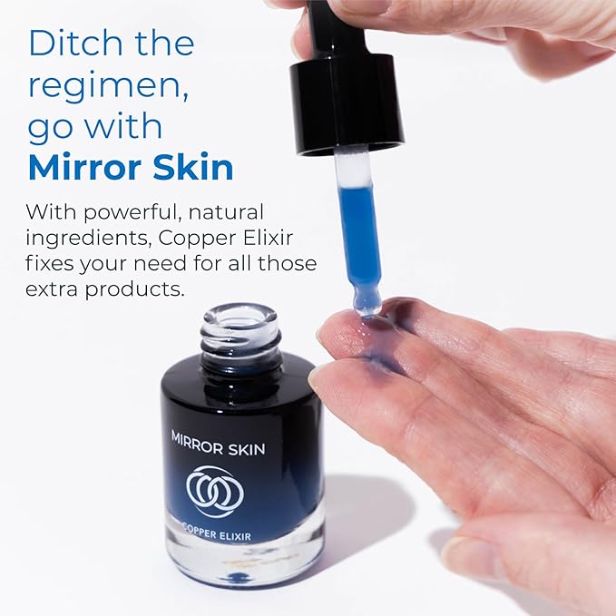 Copper Peptides Face Serum - Boost Collagen & Cell Renewal - Firm, Tone & Glow - Shea Butter, Witch Hazel & Apple Stem Cells - Facial Skin Care Products, Beauty & Self Care - (2 Pack)