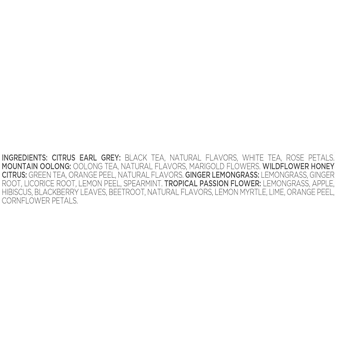 Tea Forte Demoiselle 3-Piece Premium Tea Gift Set with Indigo Cafe Cup and Lid, Tea Tray and 10 Count Mini Presentation Box, 2 of Each Blend Handcrafted Pyramid Infuser Tea Bags