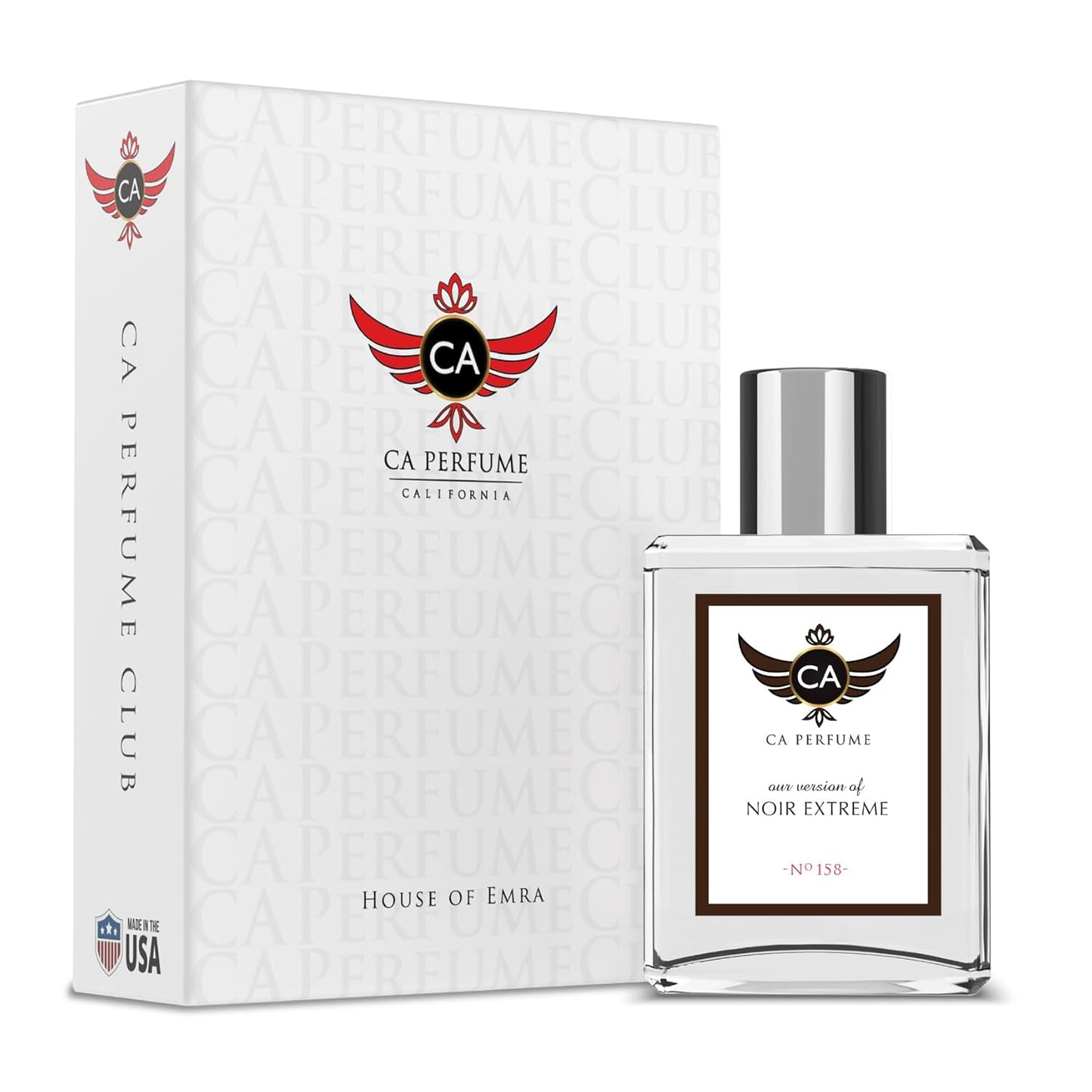 CA Perfume Impression of Noir Extreme for Men Amber Woody Fragrance Long Lasting Mens Cologne Eau De Parfum 1.7 Fl Oz 50ml