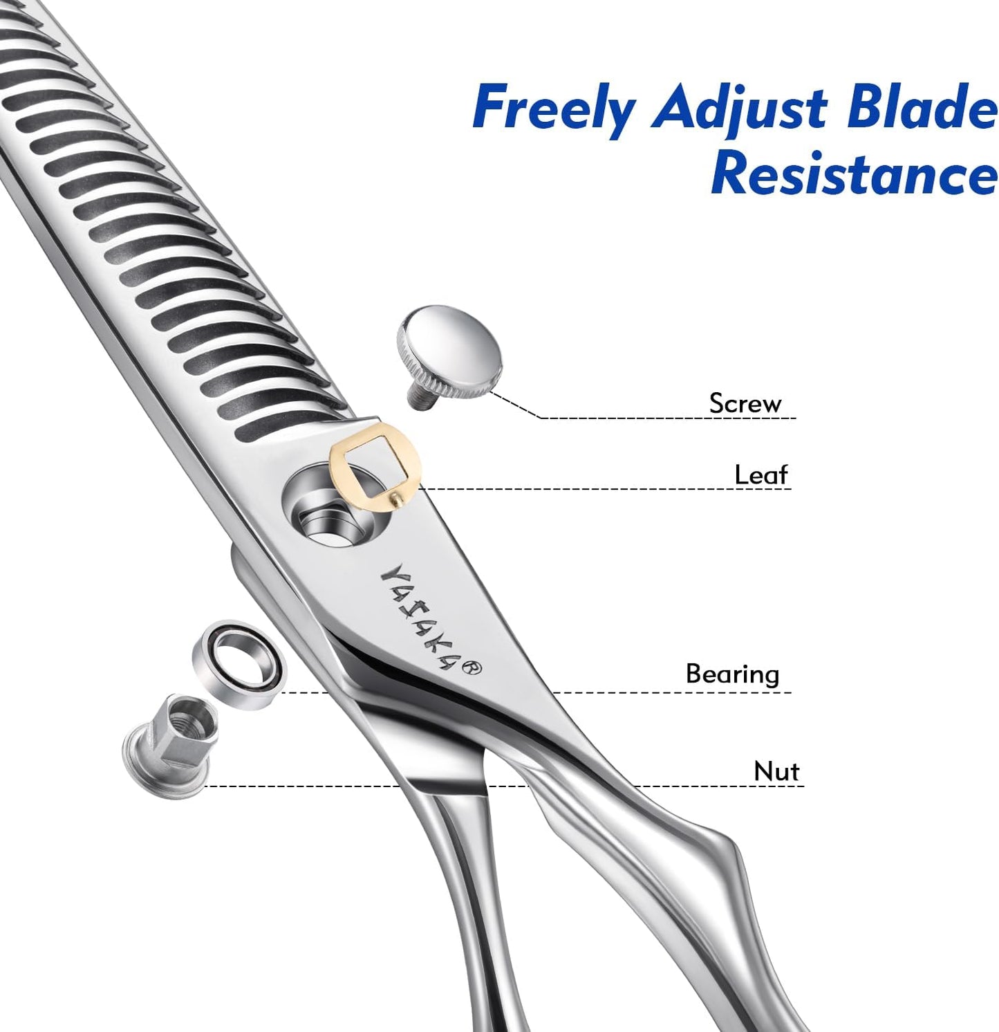 Professional Thinning Shears for Hair Cutting with Ultra Sharp Convex Blade, Cobalt Alloy Stainless Steel for Barber Haircut Scissors Teeth Shears Texturizing Scissors for Men Women Salon Home Use