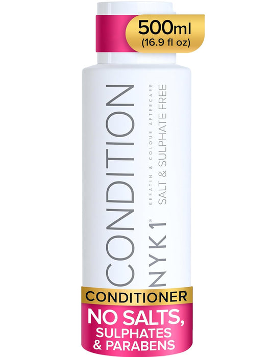 NYK1 Salt & Sulfate Free Conditioner (500ml) Sulfate Free Hair Conditioner For Extensions, Colour & Keratin Treatment Aftercare - Deep Conditioning, Moisture-Rich & Organic For All Hair Types