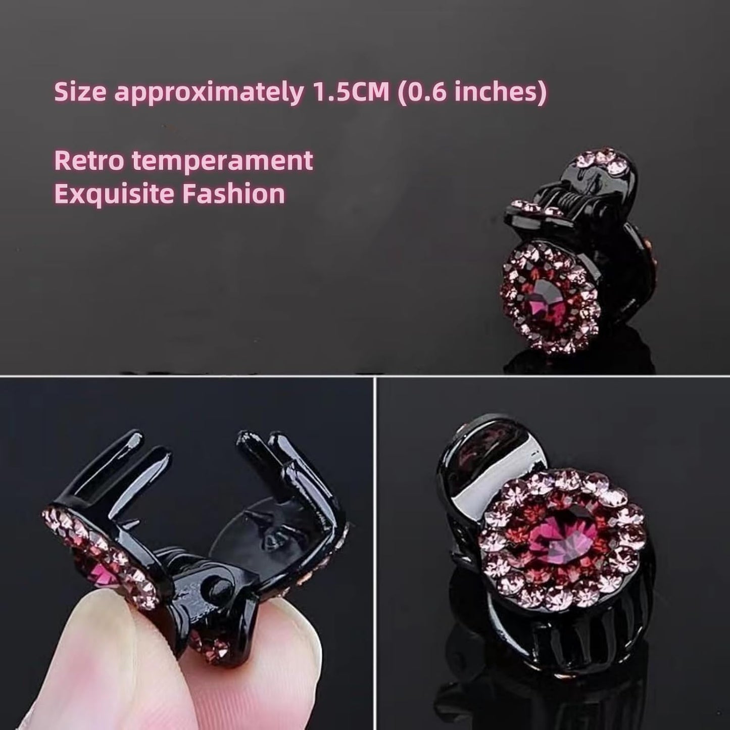 Mini small hair clips for women, exquisite fashion small claw clips hair clips women girl hair accessories(4pcs)