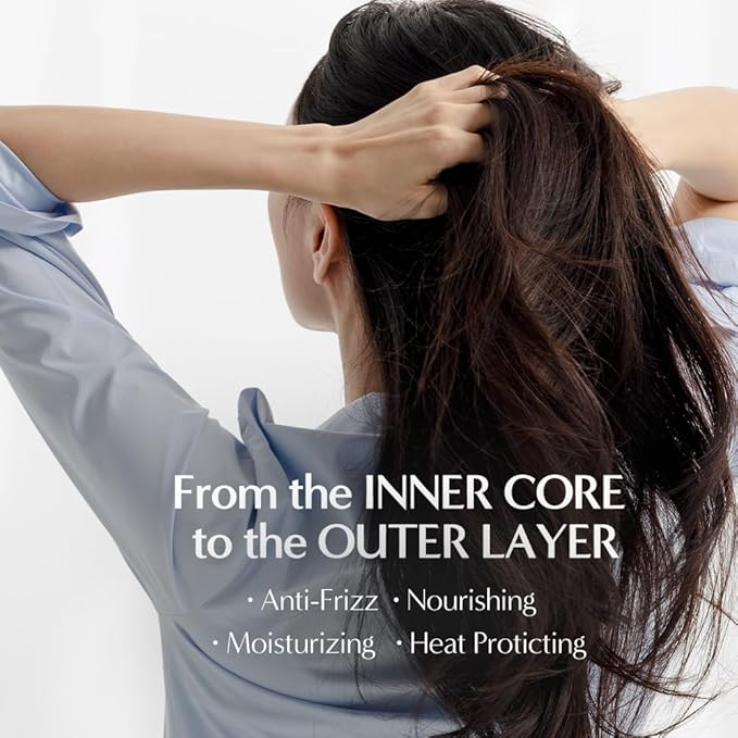 L04-N Keratin Heat Protectant Hair Cream 8.11fl oz | Korean Camellia Oil Leave-In Treatment for Silky & Shiny Hair | Anti-Frizz & Moisturizing Hair Serum