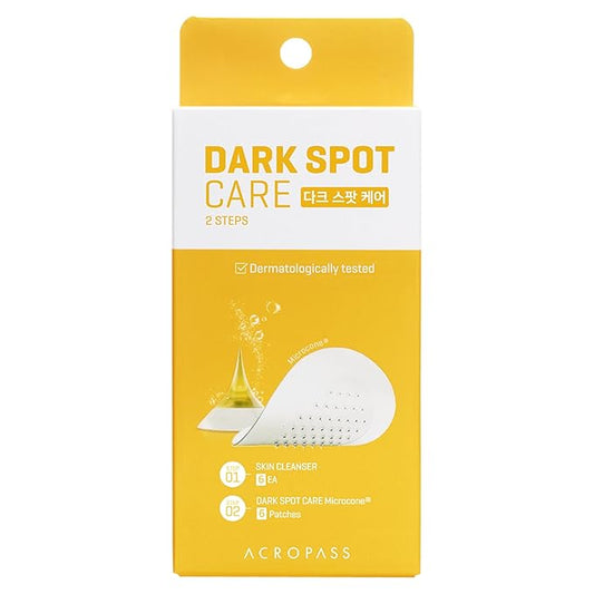 ACROPASS Spot Care Microcone for Dark Spots - Targeted Post-Blemish Treatment Patch, Dermatologist Approved & Gentle on Skin, Cruelty-Free (6 Patches + 6 Cleansers)