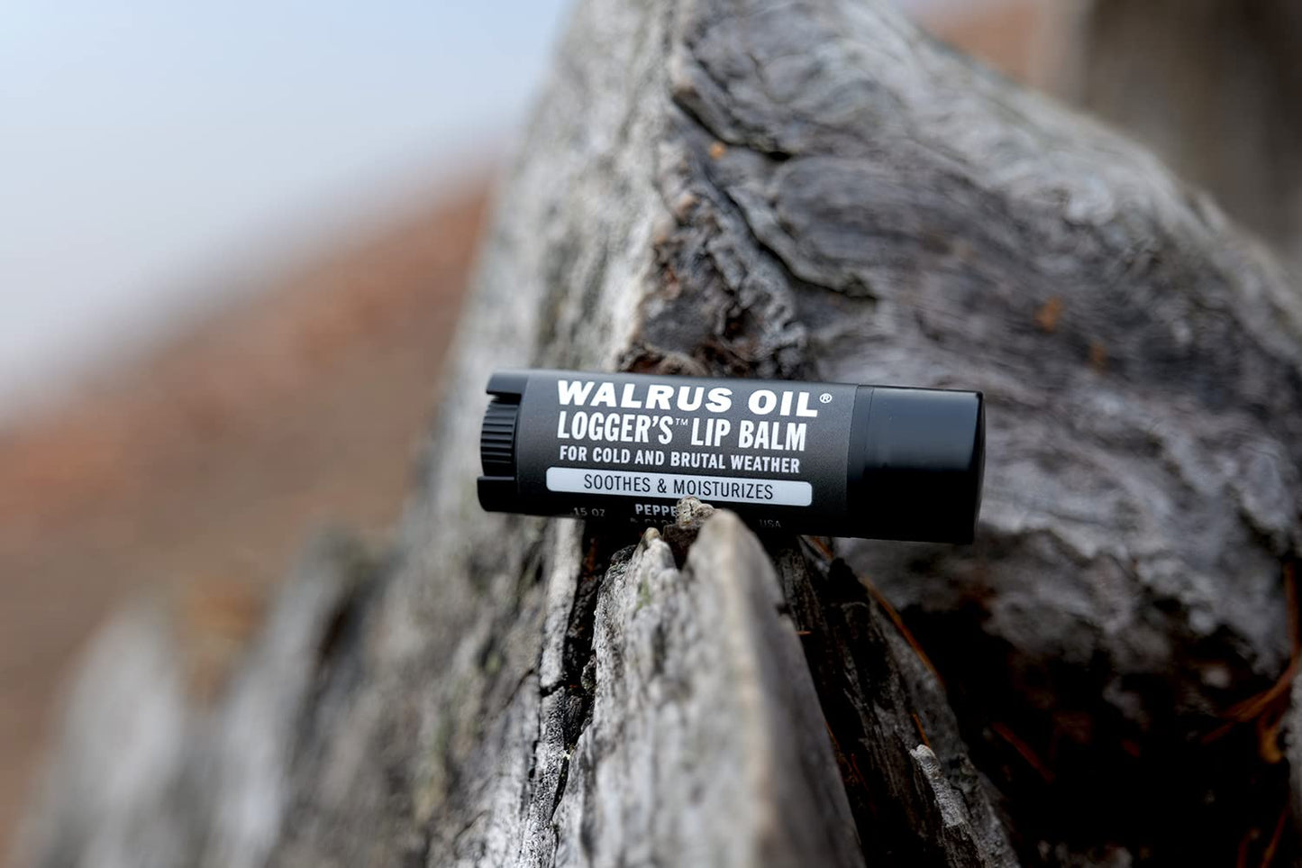 WALRUS OIL - Logger's Lip Balm, 2-Pack, Vegan, 100% Natural Ingredients - Peppermint & Clove Scent